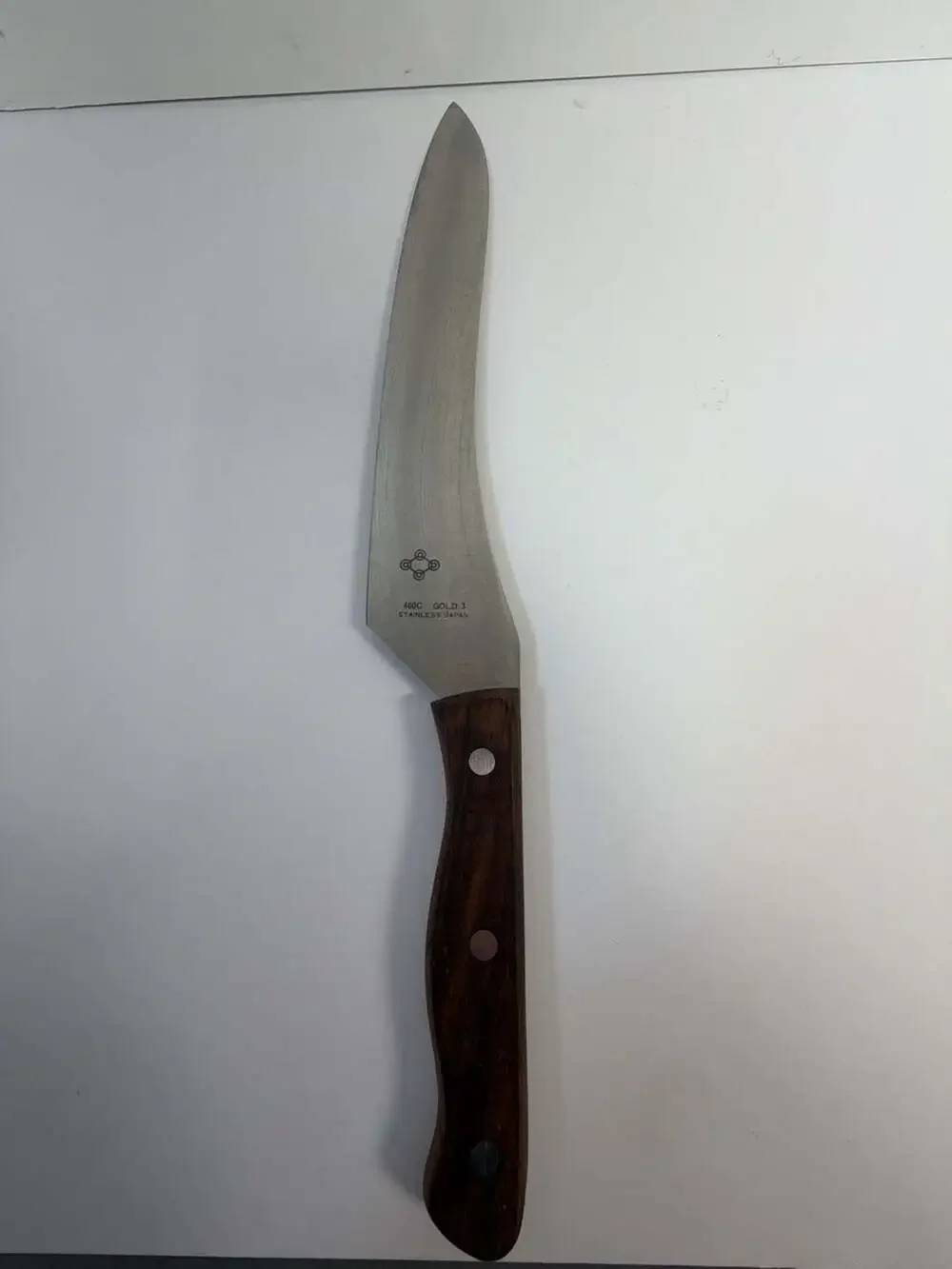 Vintage 400C Gold 3 Stainless‎ Japan Utility Knife with Wood Handle